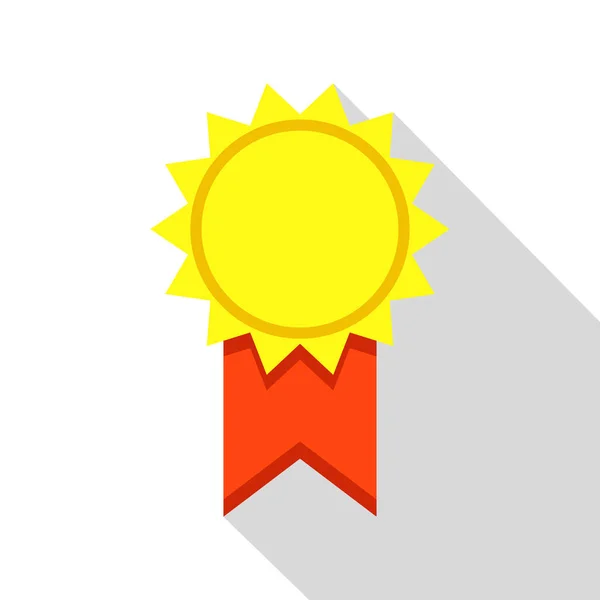 Premio medalla icono, estilo plano — Vector de stock