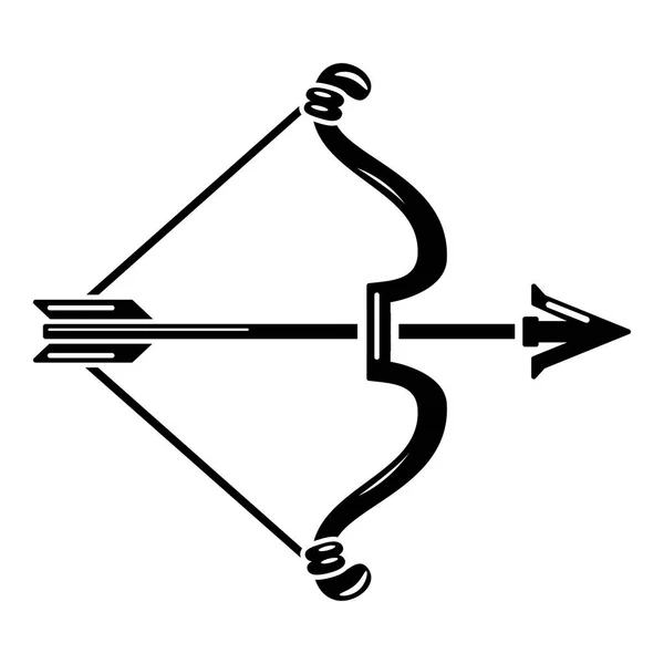 Bogenschießen-Ikone, einfacher Stil — Stockvektor