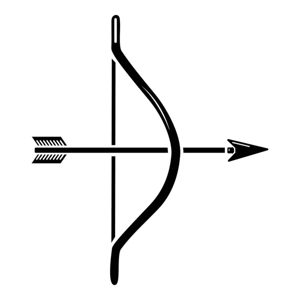 Ikone des Bogenschießens, einfacher Stil — Stockvektor