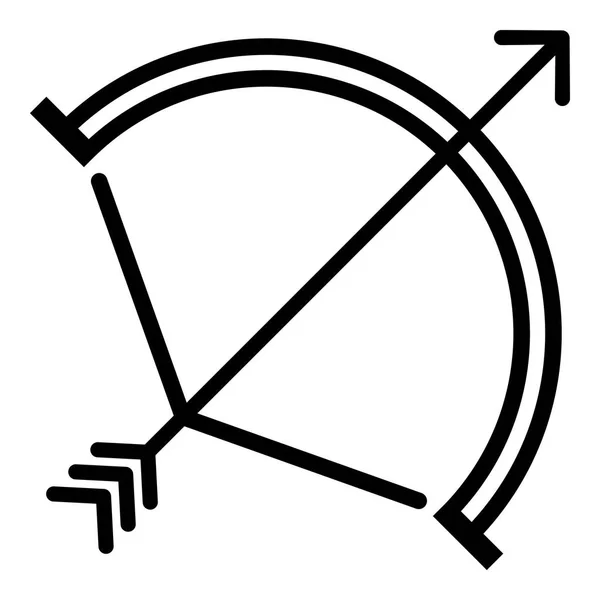 Ikone der Bogensehne, einfacher Stil — Stockvektor