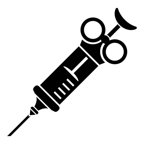 Pharmacy syringe icon, simple style — Stock Vector