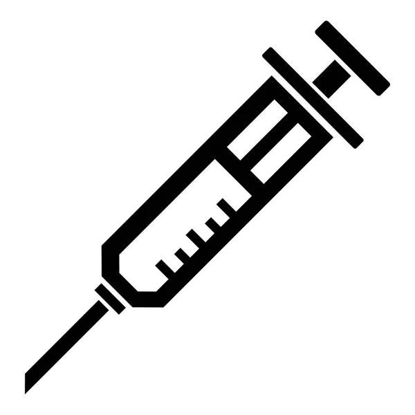Sharp syringe icon, simple style — Stock Vector