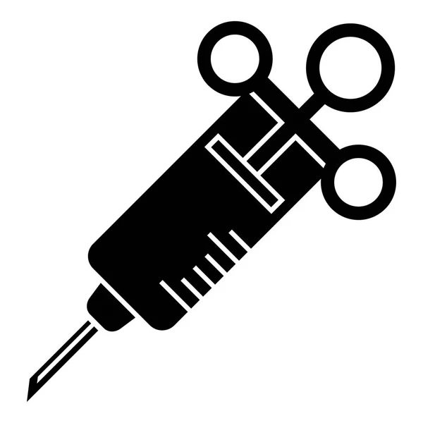 Large syringe icon, simple style — Stock Vector