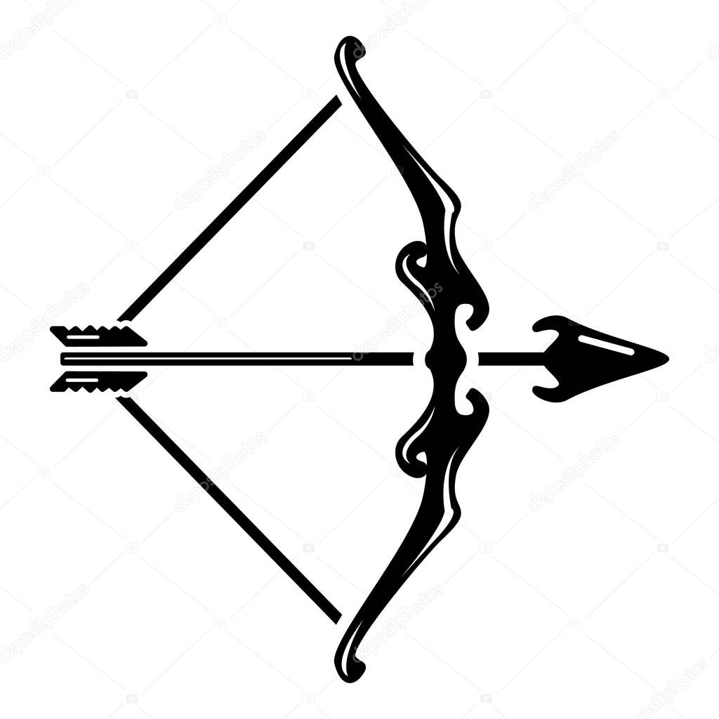 Archery aim icon. Simple illustration of archery aim vector icon for web