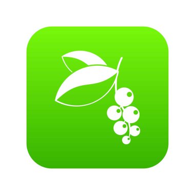 Frenk üzümü çilek simgesi dijital yeşil