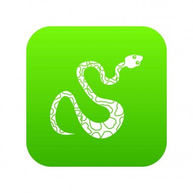 Kara Yılan simgesi dijital yeşil benekli.