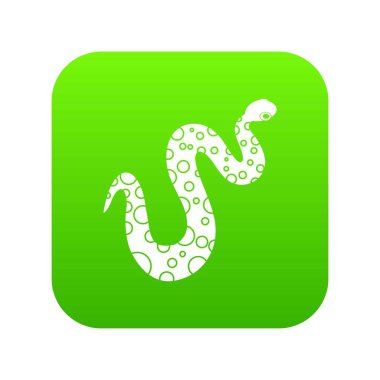 Noktalı yılan simgesi dijital yeşil