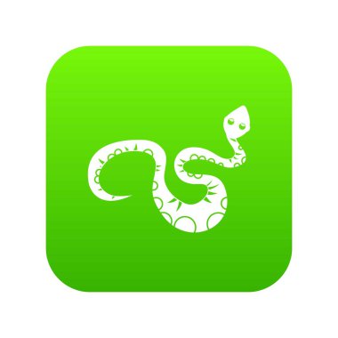 Kara Yılan simgesi dijital yeşil