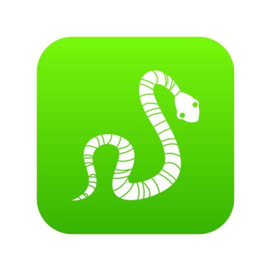 Çizgili yılan simgesi dijital yeşil