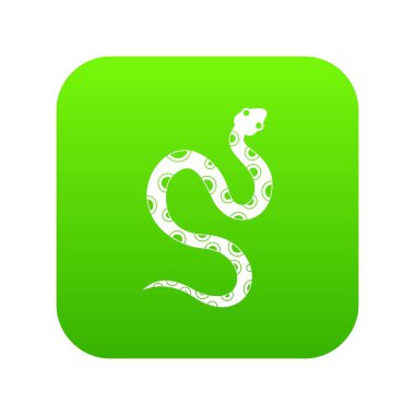 Zehirli yılan simgesi dijital yeşil