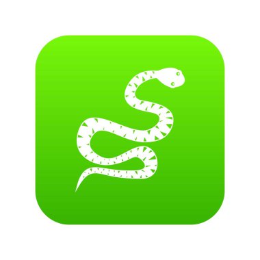 Kara Yılan kıvranma simgesi dijital yeşil