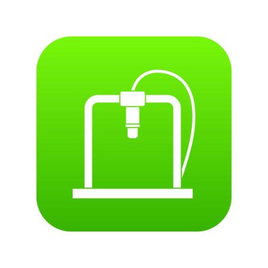 3D yazıcı çerçeve simgesi dijital yeşil