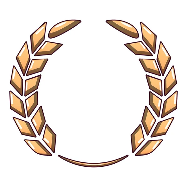 Icona con corona certificata, stile cartone animato — Vettoriale Stock