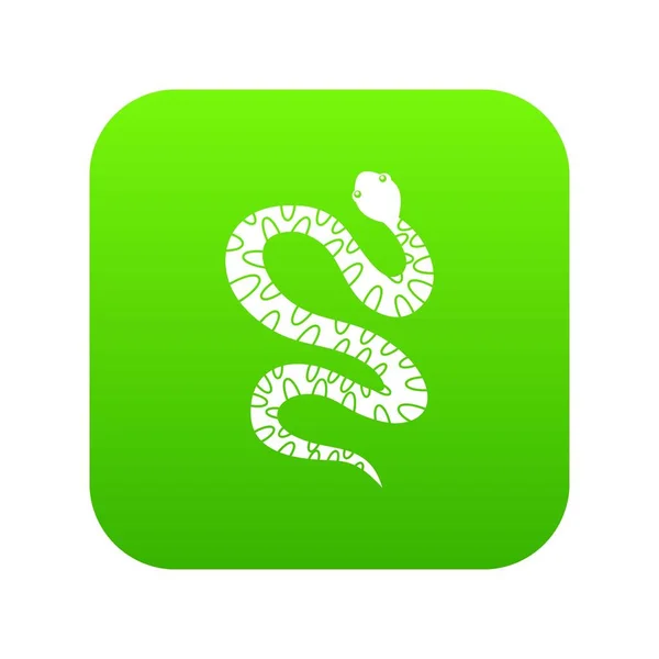 Black writhing snake icon digital green — Stock Vector