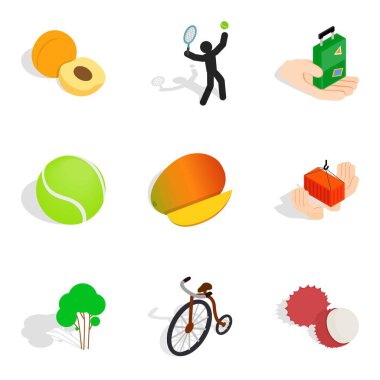 Çeviklik Icons set, izometrik stili