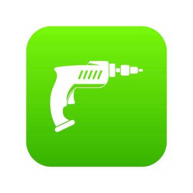 Matkap simgesi dijital yeşil