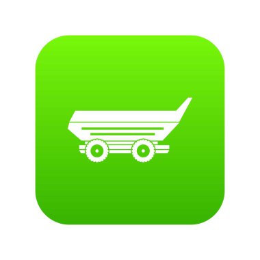 Araba römork simgesi dijital yeşil