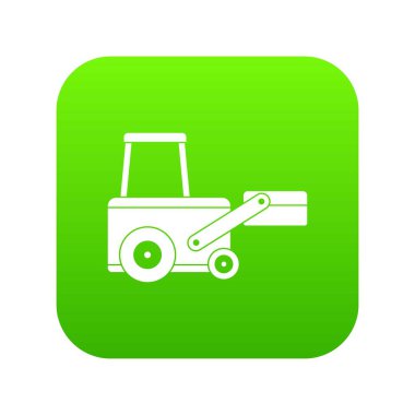 Kamyon kargo kaldırmak için simge dijital yeşil