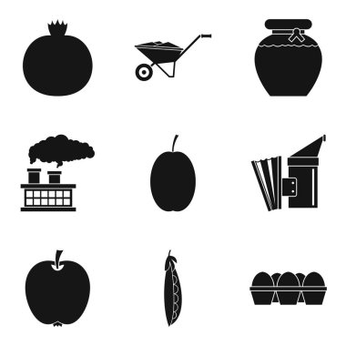 Vitamin gereksinimi Icons set, basit tarzı