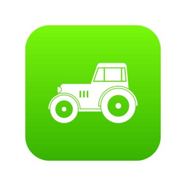 Traktör simgesi dijital yeşil