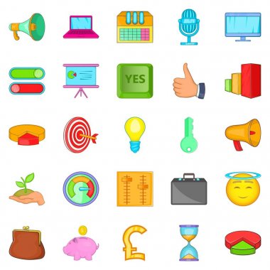 İlerleme Icons set, karikatür tarzı