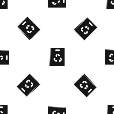 Paketi geri dönüşüm desen sorunsuz siyah