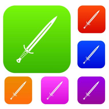 Uzun kılıç renk koleksiyonu ayarla