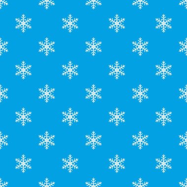 Kar tanesi desen kesintisiz mavi