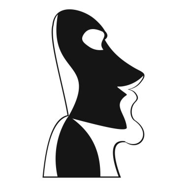 Paskalya Adası simgesi, basit tarzı