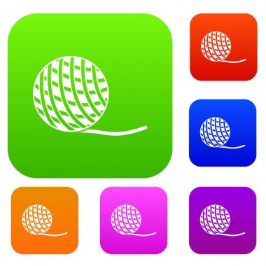 İplik top oyuncak kedi için renk koleksiyonu ayarla