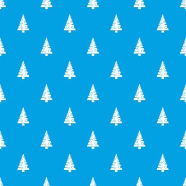 Noel ağacı desen kesintisiz mavi
