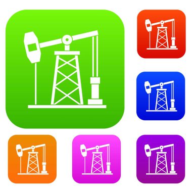 Petrol derrick renk koleksiyonu ayarla