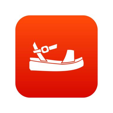 Kadınlar sandale simgesi dijital kırmızı