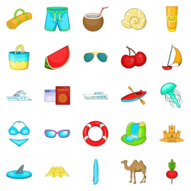 Aktivite düzeyi Icons set, karikatür tarzı