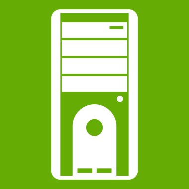 Bilgisayar sistem birimi simgesi yeşil