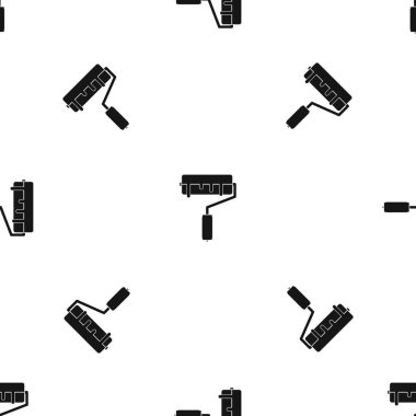 Boya desen sorunsuz siyah boya silindiri