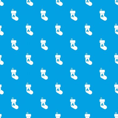 Noel çorap desen kesintisiz mavi