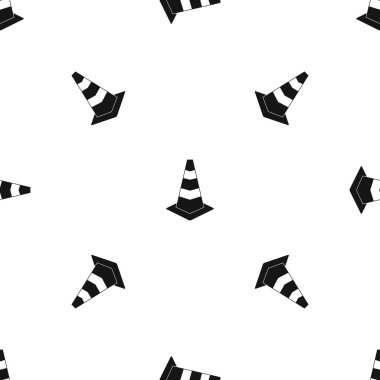 Trafik koni desen sorunsuz siyah