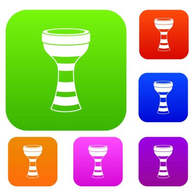 Afrika davul renk koleksiyonu ayarla