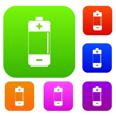 Alkalin pil renk koleksiyonu ayarla