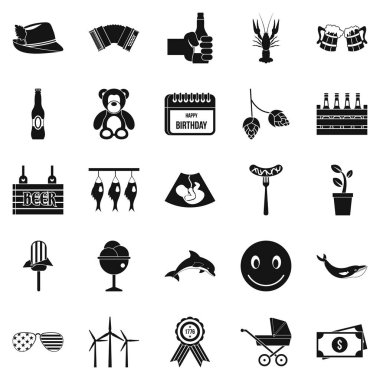Ferahlık Icons set, basit tarzı