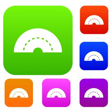 Dönüm yuvarlak yol renk koleksiyonu ayarla