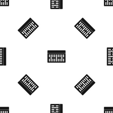 Sorunsuz siyah bir bina tuğla desen