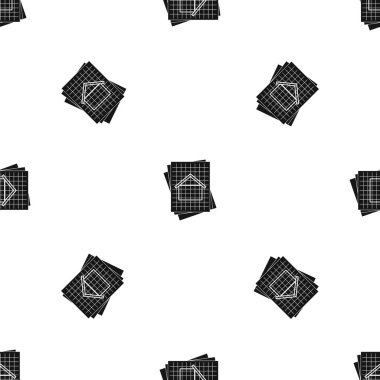 Ev planı desen sorunsuz siyah