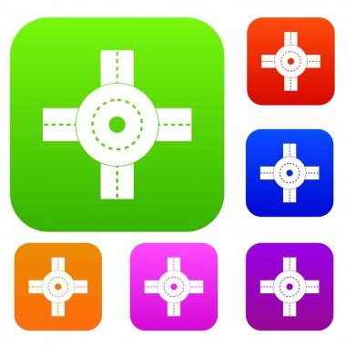 Büyük yol kavşağı renk koleksiyonu ayarla