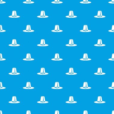 Hacı şapka desen kesintisiz mavi