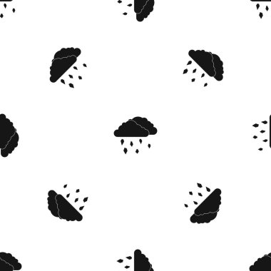 Bulutlar ve dolu sorunsuz siyah desen