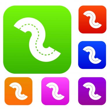 Zikzak yol renk koleksiyonu ayarla