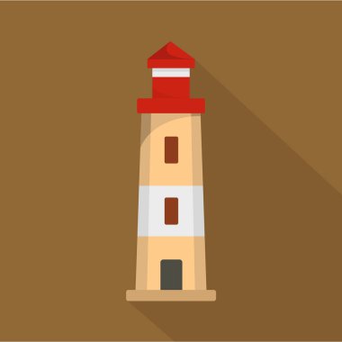 Deniz feneri simgesi, düz stil