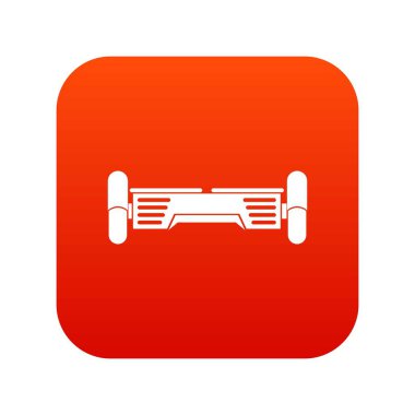 Akıllı scooter simgesi dijital kırmızı